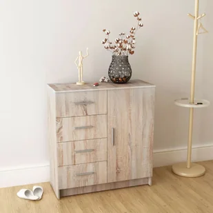 vidaXL Kredens 79x35x88 cm dąb płyta wiórowa 244895 - Kredensy - miniaturka - grafika 1
