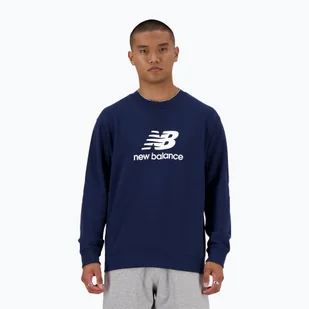 Bluza męska New Balance Stacked Logo French Terry Crew nb navy - Bluzy męskie Bluza męska New Balance Stacked Logo French Terry Crew nb navy - Bluzy męskie - miniaturka - grafika 1
