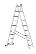 Drabiny - B2B Partner Dwuczęściowa drabina aluminiowa HOBBY, 2x9 szczebli , 3,94 m VEN.2009 - miniaturka - grafika 1