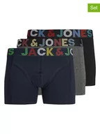 Majtki męskie - Jack & Jones Bokserki (3 pary) "Ethan" w kolorze granatowo-szaro-niebieskim - miniaturka - grafika 1