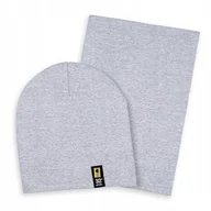 Czapki damskie - KOMPLET CHŁOPIĘCY WIOSENNY JESIENNY CZAPKA + KOMIN PRĄŻEK BAWEŁNA 52-56 - miniaturka - grafika 1