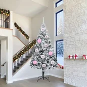 Bombki - vidaXL Zestaw Bombek Choinkowych 3 pcs Różowy - miniaturka - grafika 1