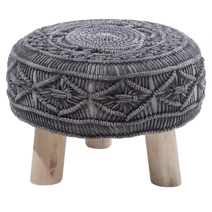Beliani Hoker antracytowy MUNDRA - Taborety i hokery - miniaturka - grafika 1