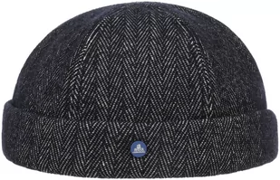Czapka Dokerka Dark Herringbone by Hammaburg, ciemnoniebieski, XL (60-61 cm) - Czapki damskie - miniaturka - grafika 1