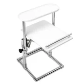 Meble kosmetyczne - Regał do pedicure ULKA czarny mobilny na akcesoria kosmetyczne 46x44x39 cm - miniaturka - grafika 1