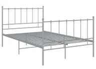 Łóżka - Szare metalowe łóżko industrialne120x200 cm M5-A75 - miniaturka - grafika 1