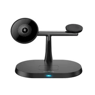Ładowarki do telefonów - Maxlife ładowarka bezprzewodowa 3w1 MXWC-03 15W czarna - miniaturka - grafika 1