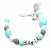 Akcesoria do smoczków - Silikonowa zawieszka z imieniem ZOSIA przypinka - miniaturka - grafika 1