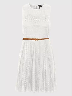 Sukienki - Vero Moda Sukienka letnia Honey Lace 10272504 Biały Regular Fit - grafika 1