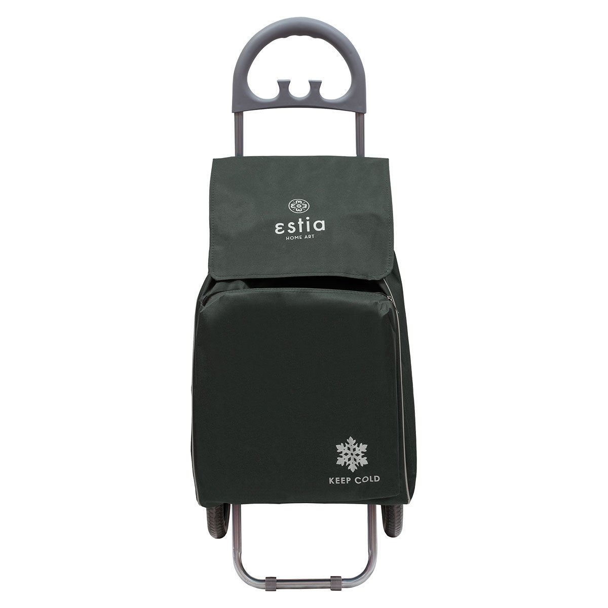 Wózek na zakupy Ecomax 40 L z tkaniny szary na kółkach pojemny