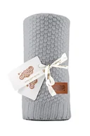 Koce i narzuty dla dzieci - Detexpol, Mayamoo, Kocyk Bawelna-Bambus 80X100, Jasny Szary, Light Grey - miniaturka - grafika 1