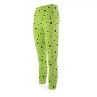 Legginsy - Dziewczęce legginsy, zielone z nadrukiem w czarne kropki, Tup Tup - miniaturka - grafika 1