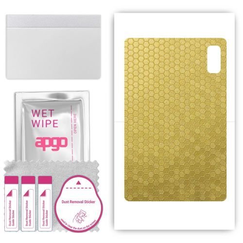 folia naklejka skórka strukturalna na TYŁ do HTC A103 Plus - Plaster Miodu Złoty - apgo SKINS