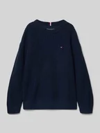 Swetry dla chłopców - Sweter z dzianiny kroju regular fit z mieszanki bawełny - miniaturka - grafika 1