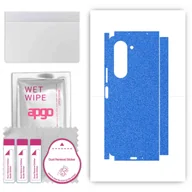 Szkła hartowane na telefon - Folia naklejka skórka strukturalna na TYŁ+BOKI do Samsung Galaxy Z Fold5 -  Niebieski Pastel Matowy - apgo SKINS - miniaturka - grafika 1