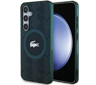 Lacoste IML Blend Monogram MagSafe do Samsung Galaxy S24 Zielony - Etui i futerały do telefonów - miniaturka - grafika 1