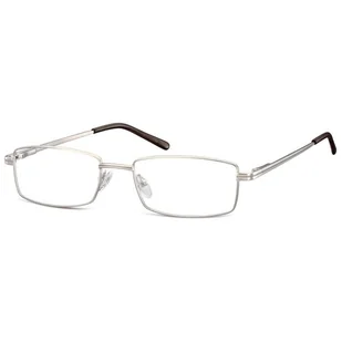 Oprawki korekcyjne zerówki okulary prostokątne metalowe 510D srebrne - Okulary korekcyjne, oprawki, szkła - miniaturka - grafika 1
