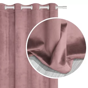 Zasłona 140 x 250 Dekoracyjna Velvet Soft Pudrowy - Zasłony - miniaturka - grafika 1