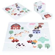 Puzzle - Duża mata piankowa EVA dla dzieci Farma 90,5x90,5 cm 21 el. ECOTOYS - miniaturka - grafika 1