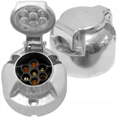 Akcesoria do przyczep i kamperów - Gniazdo Gniazdko Przyczepy Aluminium 7 Pin 12/24V - miniaturka - grafika 1
