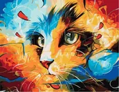 Malowanie po numerach - Malowanie po numerach Kot 40x50cm 1006812 - miniaturka - grafika 1