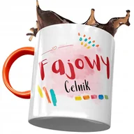 Kubki - Kubek Pomarańczowy dla Celnika Fajowy Celnik z Nadrukiem ze Zdjęciem + Opakowanie na prezent (wzór 01) - miniaturka - grafika 1