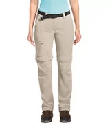 Odzież trekkingowa damska - Maier Sports damskie spodnie trekkingowe NATA T-Zipp-Off, beżowe (Feather Gray-743), 34 - miniaturka - grafika 1
