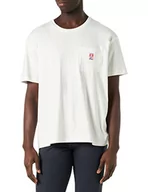 Koszulki męskie - Wrangler Koszulka męska Casey Jones Pocket Tee T-Shirt, Wornwhite, biały, L - miniaturka - grafika 1