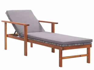 Elior Drewniany leżak ogrodowy, balkonowy szary P5-R41 - Leżaki ogrodowe Elior Drewniany leżak ogrodowy, balkonowy szary P5-R41 - Leżaki ogrodowe - miniaturka - grafika 1