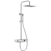 Zestawy prysznicowe - Excellent Krotos zestaw prysznicowy ścienny z deszczownicą chrom AREX.8080CR - miniaturka - grafika 1