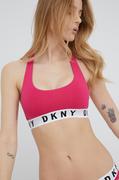 Bielizna sportowa damska - Dkny biustonosz sportowy DK4519 kolor różowy gładki - DKNY - miniaturka - grafika 1