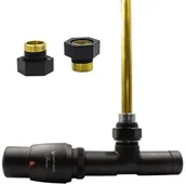 Zawory i kraniki - Zawór termostatyczny zespolony 50mm UNICO czarny strukturalny lewy GZ1/2 - miniaturka - grafika 1