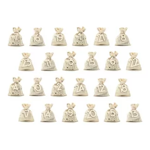 Party Deco Kalendarz adwentowy Woreczki KA2-019ME - Ozdoby bożonarodzeniowe - miniaturka - grafika 1