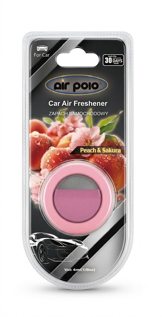 Air Polo Odświeżacz Samochodowy Zapach Brzoskwinia & Sakura 30 Dni