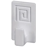 Wieszaki łazienkowe - Wieszaczek 2 sztuki Meander biały - miniaturka - grafika 1