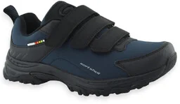 Sportowe buty młodzieżowe z materiału Softshell American Club WT182/24 Czarno Granatowe - Buty dla chłopców - miniaturka - grafika 1