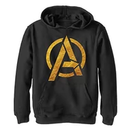 Bluzy męskie - Marvel Avengers złota folia męska bluza z kapturem dla dzieci, Czarny, S - miniaturka - grafika 1