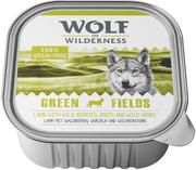 Mokra karma dla psów - Zestaw Wolf of Wilderness Adult, 12 x 300 g - Green Fields, jagnięcina - miniaturka - grafika 1