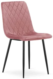 Komplet różowych krzeseł z czarnymi nogami M2-B09 - Krzesła - miniaturka - grafika 1