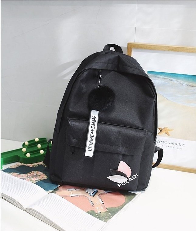 Plecak szkolny młodzieżowy jednokomorowy czarny