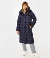 Kurtki damskie - Puchowa kurtka damska z odpinanym kapturem MIRANDA 4617 DRESS BLUE-S - miniaturka - grafika 1