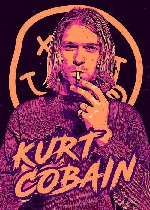 PODKŁADKA POD MYSZ Nadruk 22x18 cm Nirvana Smiley Kurt Cobain ROCK Prezent