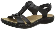 Sandały damskie - Clarks Laurieann Kay płaskie sandały damskie, czarny, 41 EU - miniaturka - grafika 1