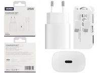 Ładowarki do telefonów - JELLICO ładowarka sieciowa EU25 PD 25W 1xUSB-C + kabel USB-C - USB-C Biały - miniaturka - grafika 1