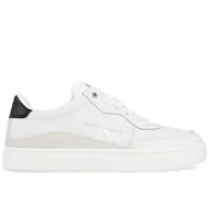 Trampki męskie - Buty Calvin Klein Classic Cupsole Leather YM0YM00432-0K4 - białe - miniaturka - grafika 1