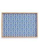Tace i patery - Zeller Taca "Marokko" w kolorze niebiesko-jasnobrązowym - 44 x 5,5 x 30 cm - miniaturka - grafika 1