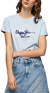 Pepe Jeans Damska koszulka Goldie, Bay, L, Zatoka, L - Koszulki i topy damskie - miniaturka - grafika 1
