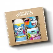 Kosmetyki kąpielowe dla dzieci - LaQ zestaw prezentowy kosmetyków dla dzieci niebieski żel pod prysznic, pianka i kula - miniaturka - grafika 1