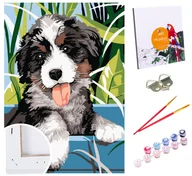 Malowanie po numerach - Zestaw do malowania po numerach dla dzieci, 20x30 cm, Szczeniak Berneńczyka - miniaturka - grafika 1