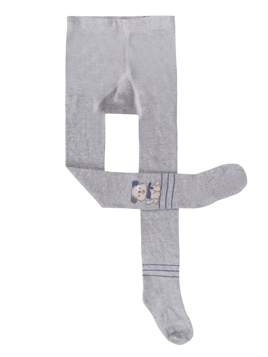 Rajstopy bawełniane chłopięce dziecięce z pieskiem szare 92-98 MYWAY